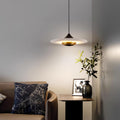 Orbis Modern Marble Flying Saucer Pendant Ceiling Lamp — Circular Canopy Shade