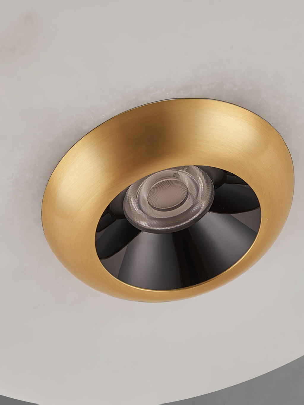 Orbis Modern Marble Flying Saucer Pendant Ceiling Lamp — Circular Canopy Shade