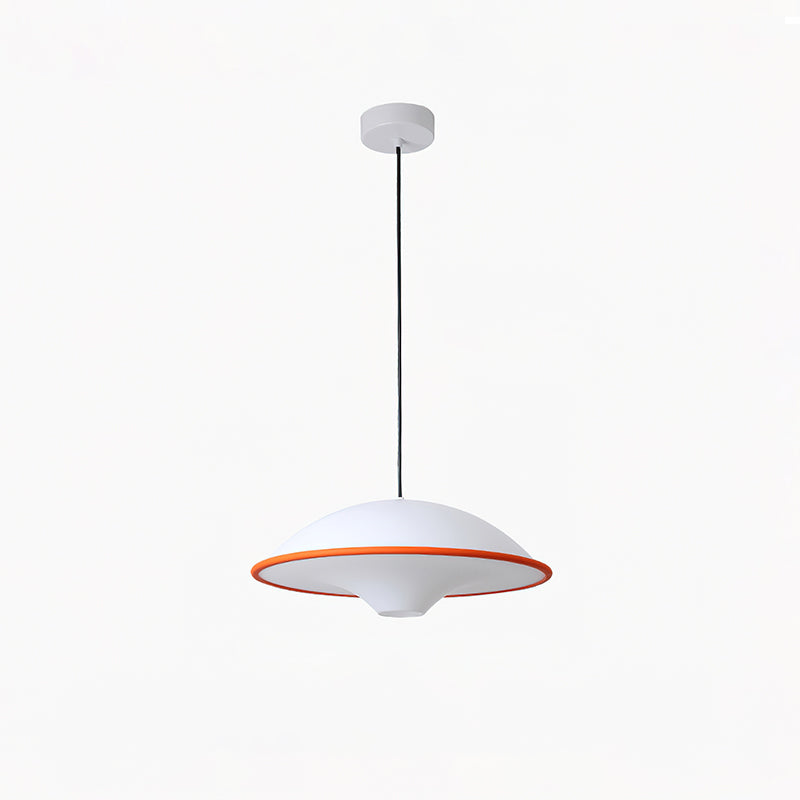 Novara UFO Pendant Light — Minimalist Design, Black Trim Accent
