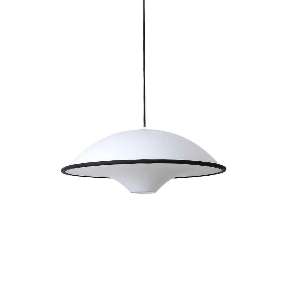 Novara UFO Pendant Light — Minimalist Design, Black Trim Accent