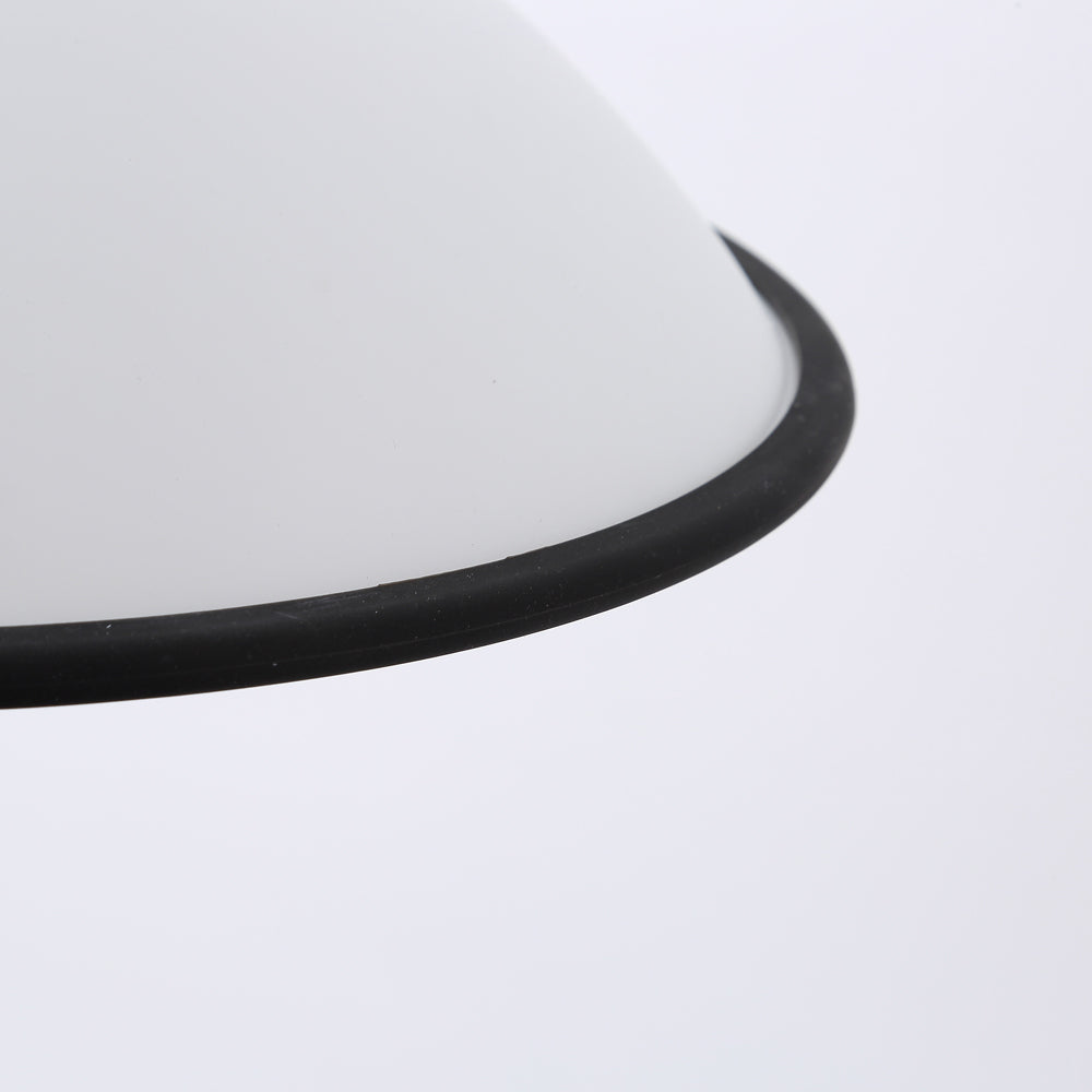Novara UFO Pendant Light — Minimalist Design, Black Trim Accent