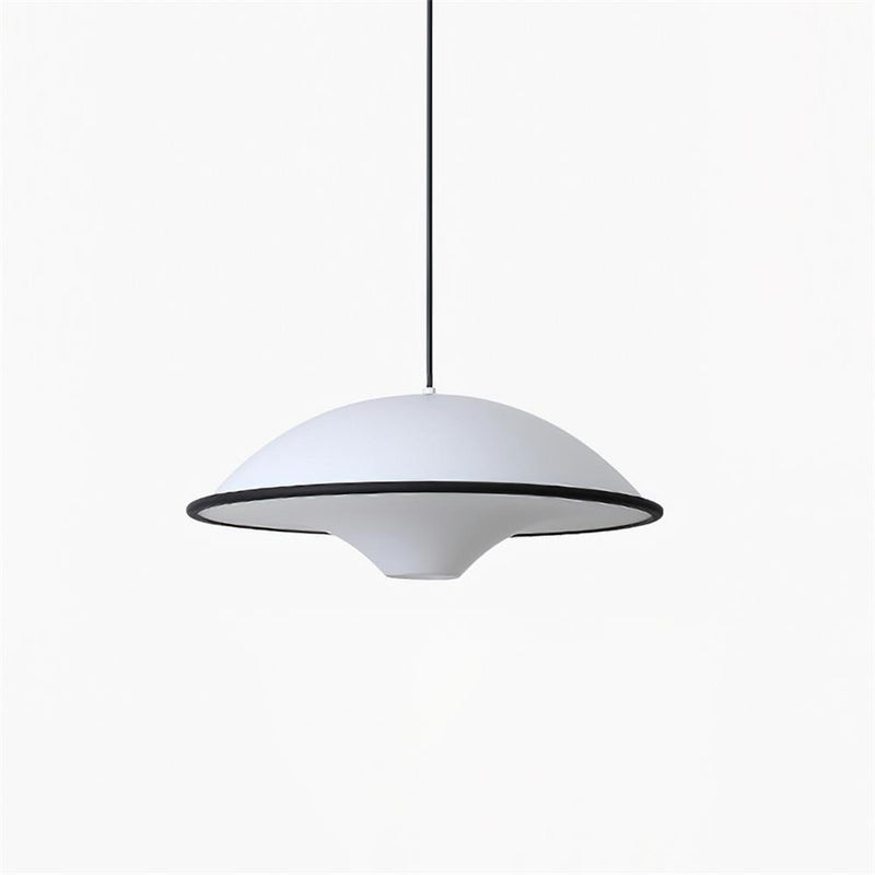 Novara UFO Pendant Light — Minimalist Design, Black Trim Accent