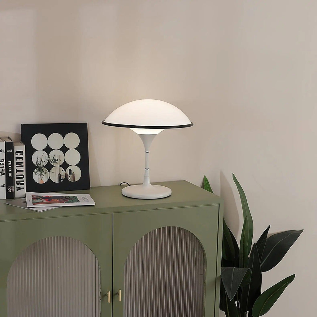 ArdenGlow Nordic Table Lamp — Dome Shade, Black Finish, Slim Stem