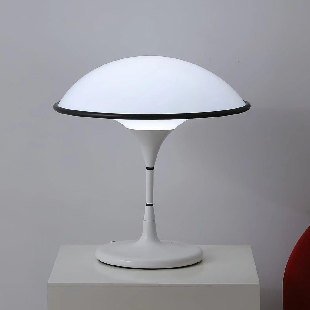 ArdenGlow Nordic Table Lamp — Dome Shade, Black Finish, Slim Stem