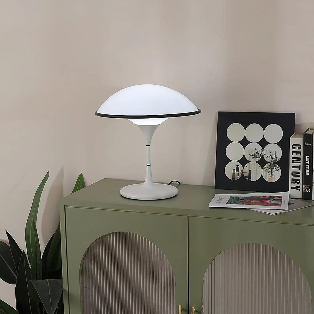 ArdenGlow Nordic Table Lamp — Dome Shade, Black Finish, Slim Stem