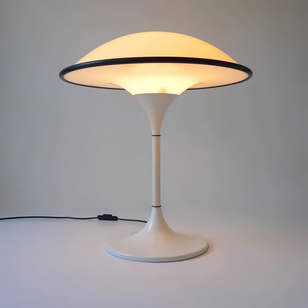 Marinella Acrylic Dome Table Lamp — Black Trim Detail