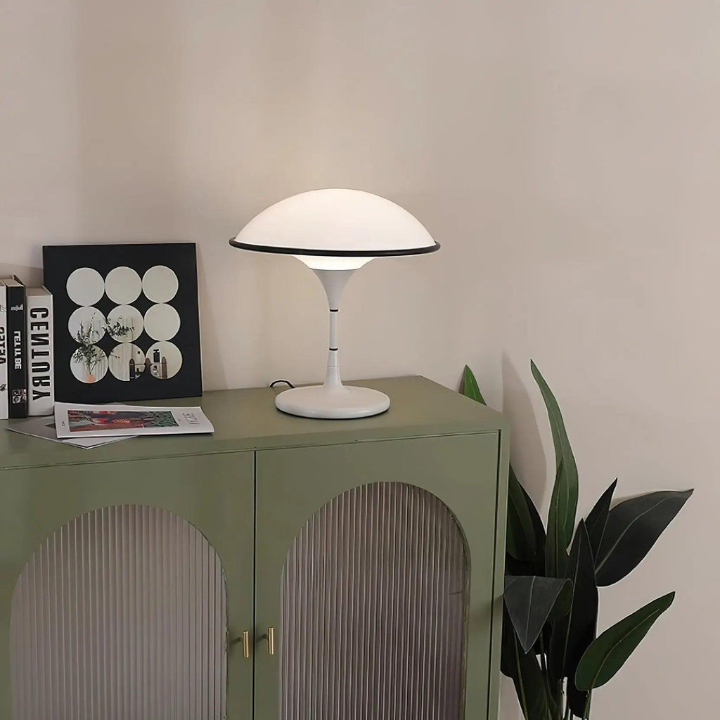 ArdenGlow Nordic Table Lamp — Dome Shade, Black Finish, Slim Stem