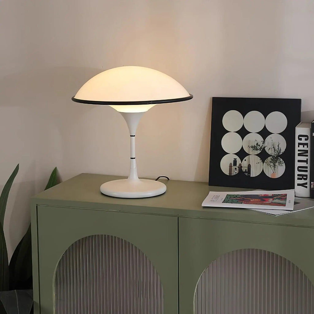 ArdenGlow Nordic Table Lamp — Dome Shade, Black Finish, Slim Stem