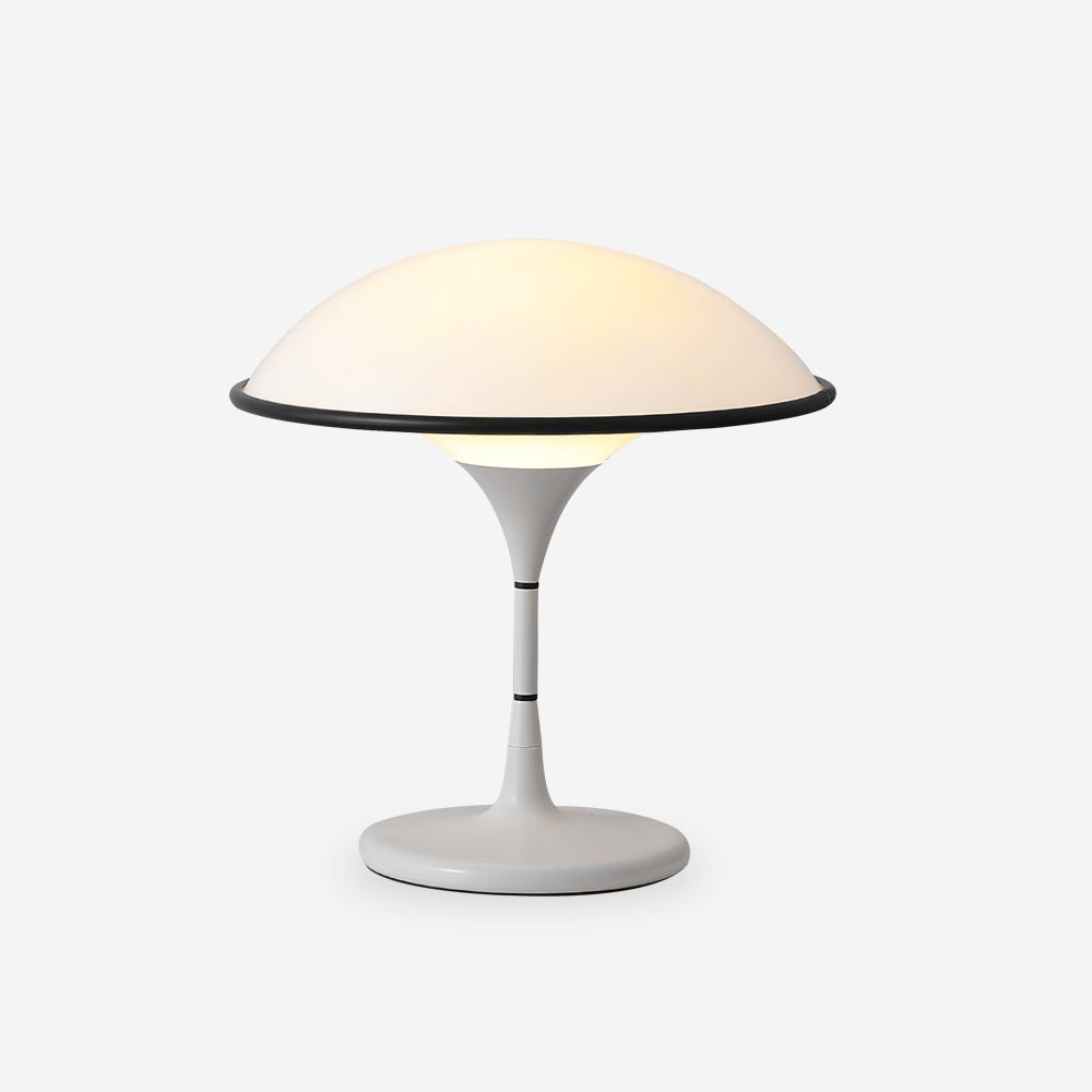 Marinella Acrylic Dome Table Lamp — Black Trim Detail