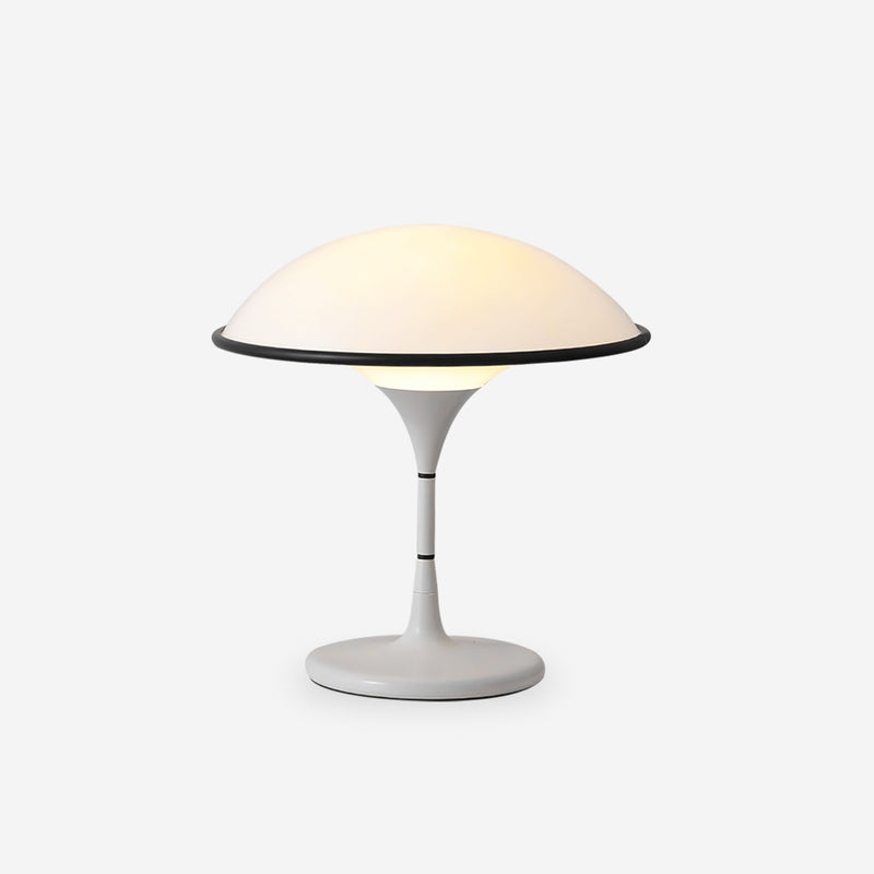 Marinella Acrylic Dome Table Lamp — Black Trim Detail