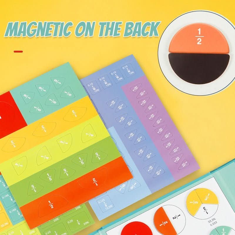 NovaLearn Magnetic Fraction Disc Set — Decimals, Percentages & Fractions