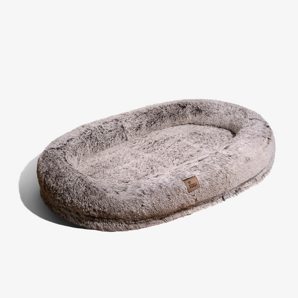 Cama donut para perros — espuma ortopédica, borde alto, antideslizante