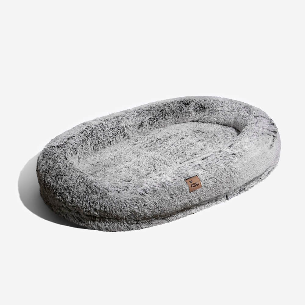 Cama donut para perros — espuma ortopédica, borde alto, antideslizante