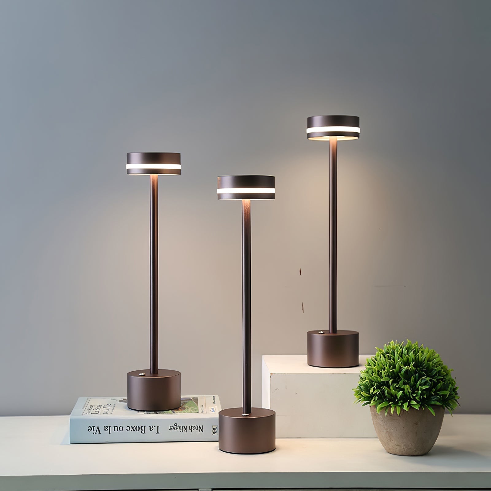 LumaFable Warm Glow LED Table Lamp — USB Rechargeable