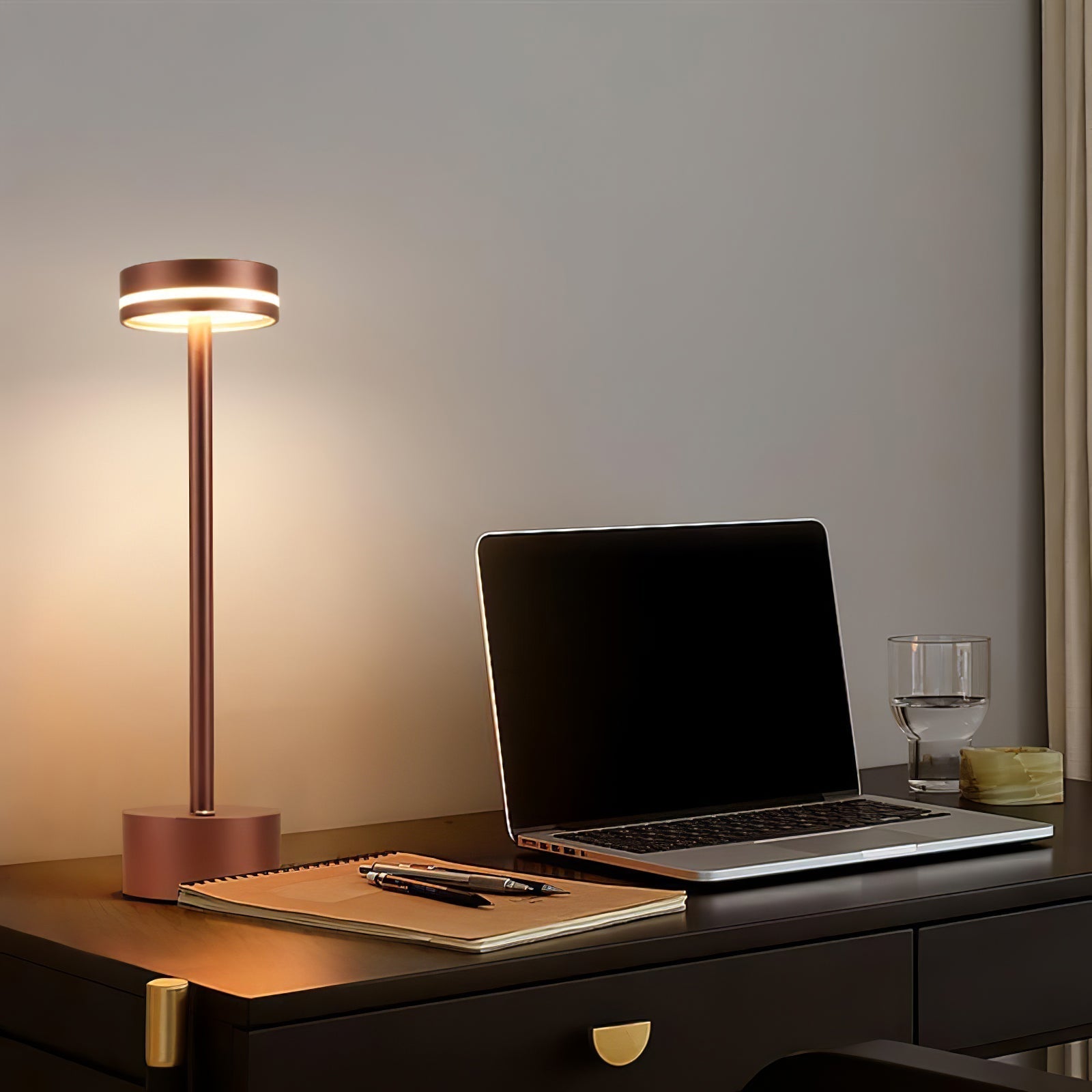 LumaFable Warm Glow LED Table Lamp — USB Rechargeable
