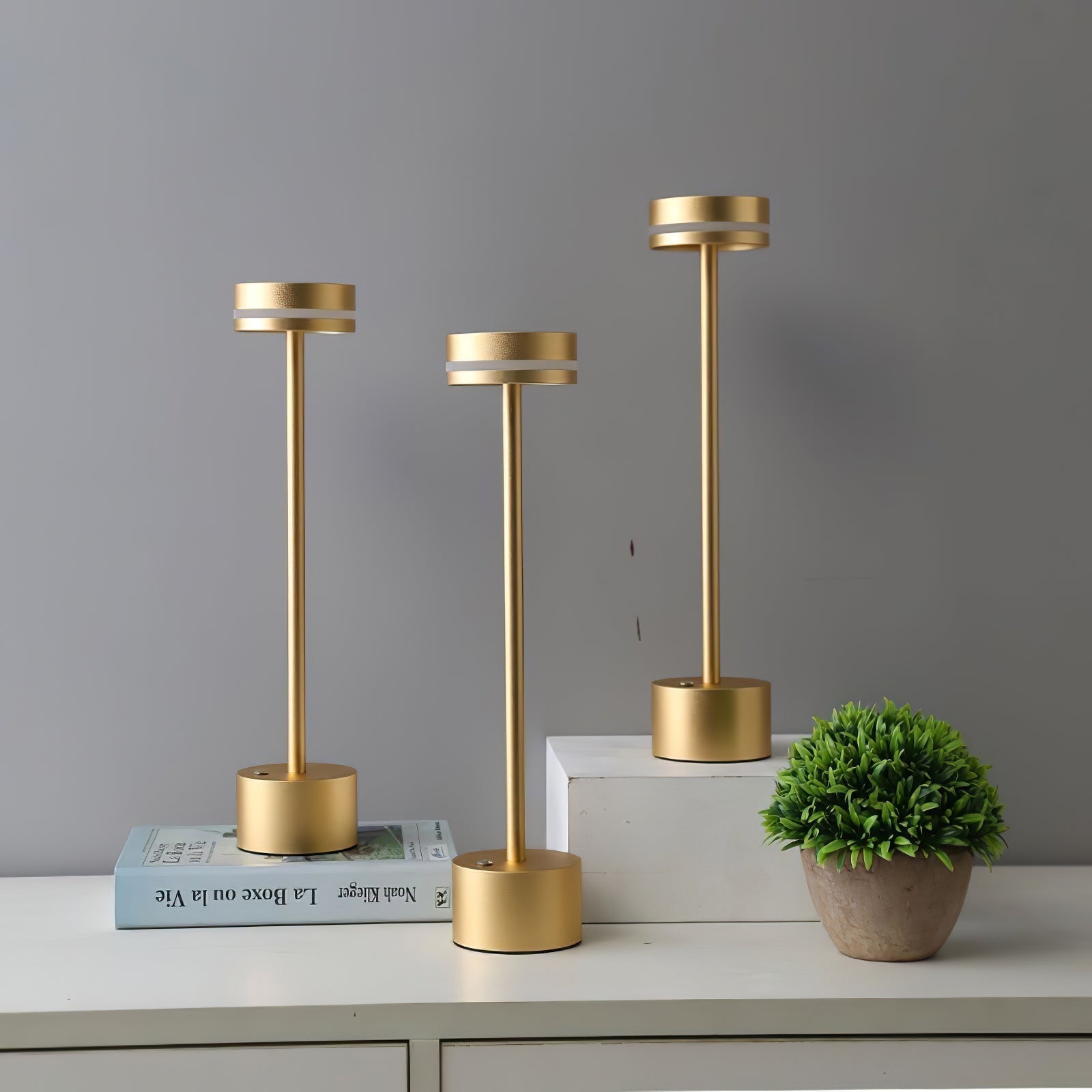 LumaFable Warm Glow LED Table Lamp — USB Rechargeable