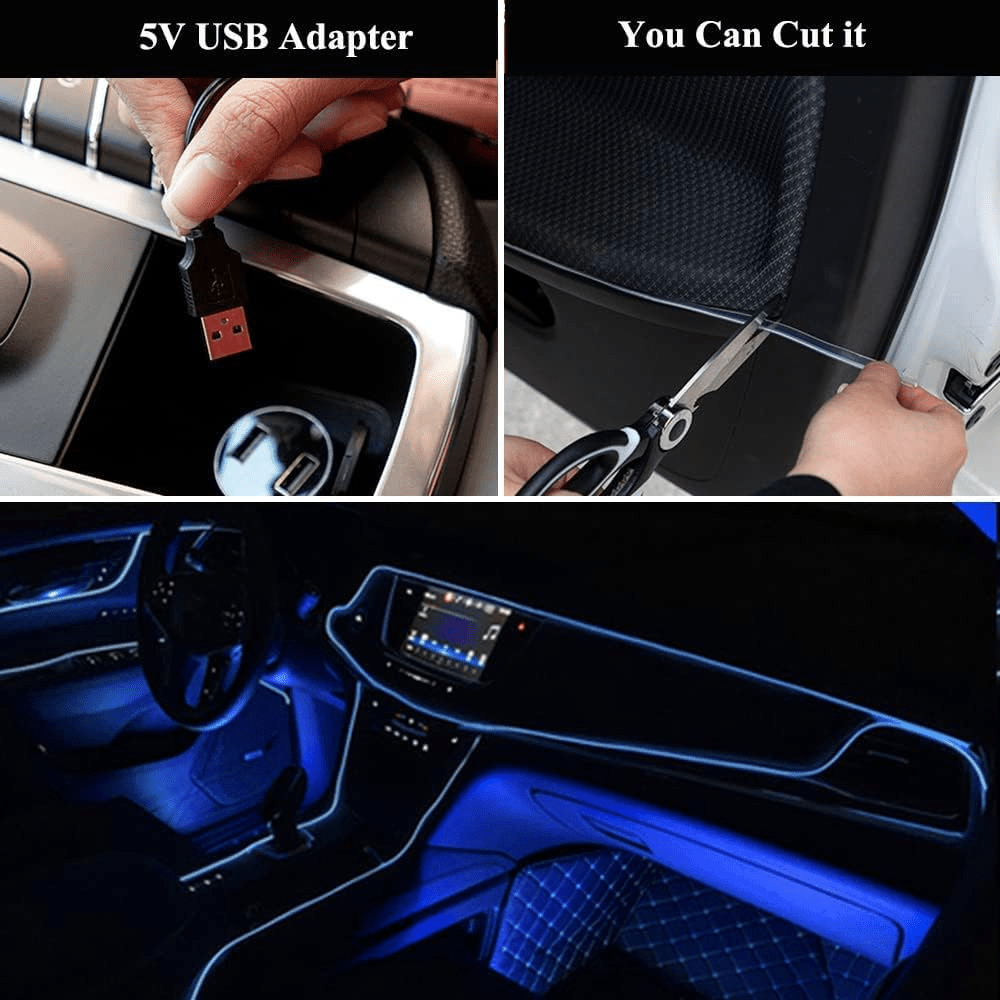 NovaGlow Car Interior LED Light Strip — Customizable Ambient Mood Lighting