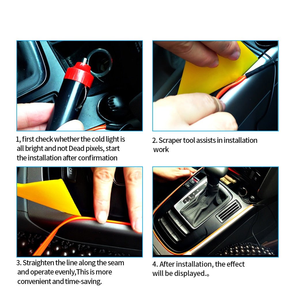 NovaGlow Car Interior LED Light Strip — Customizable Ambient Mood Lighting
