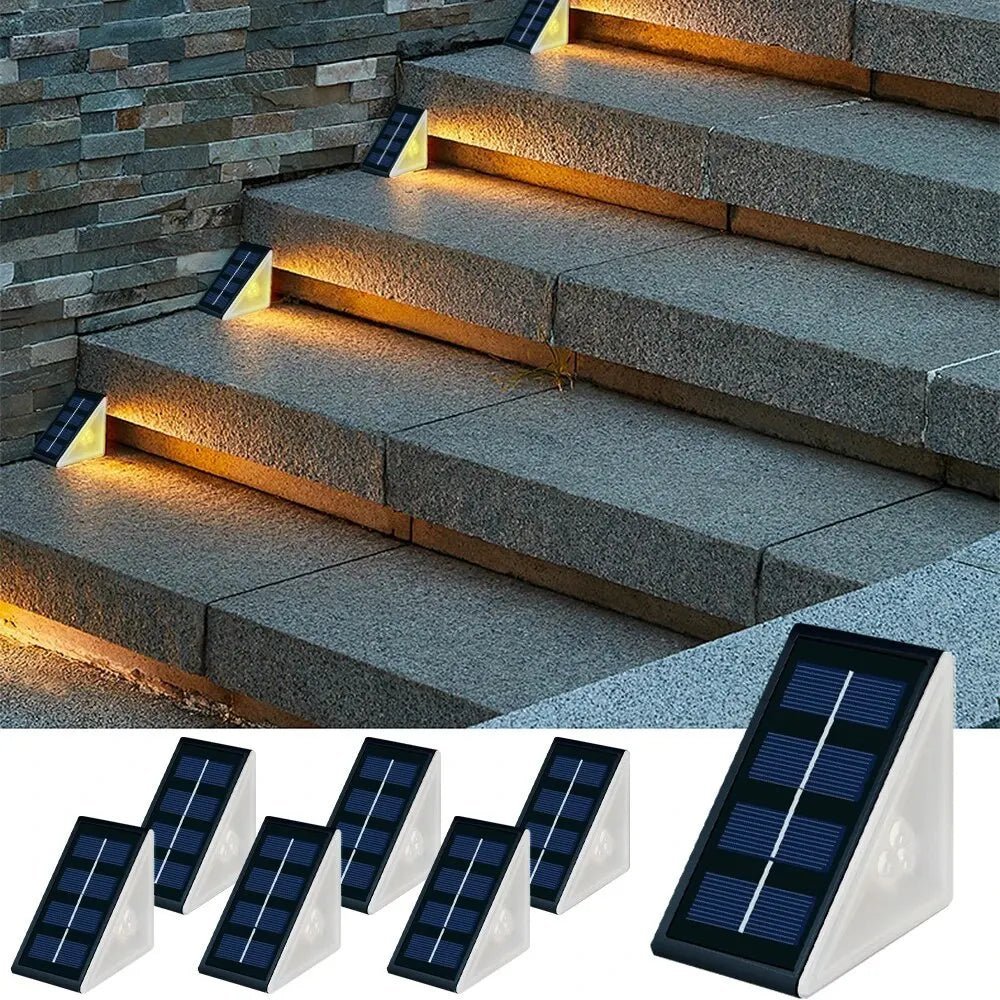 LumaGlow Solární zahradní nášlapná světla — Automatické rozsvícení v noci, bez kabelů