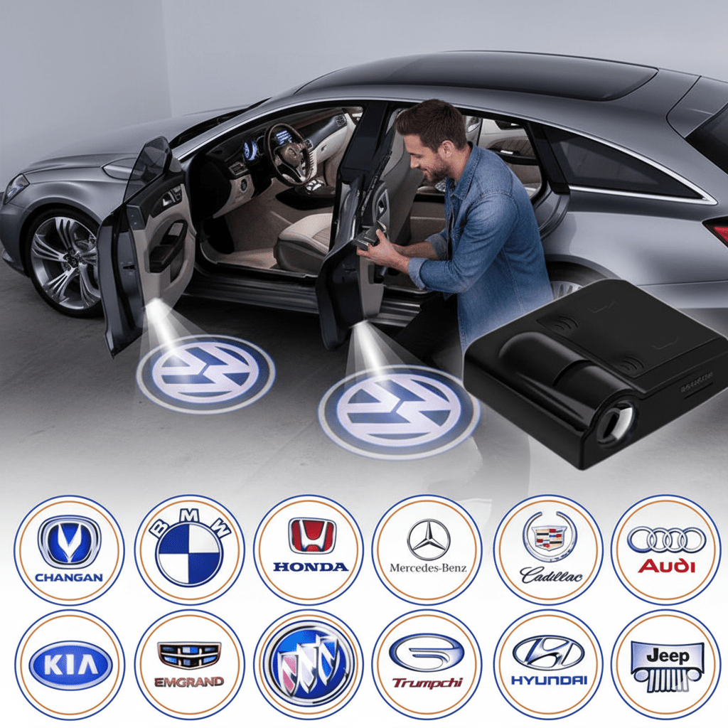 NovaBeam Wireless LED Car Door Projector — Custom Logos Upload