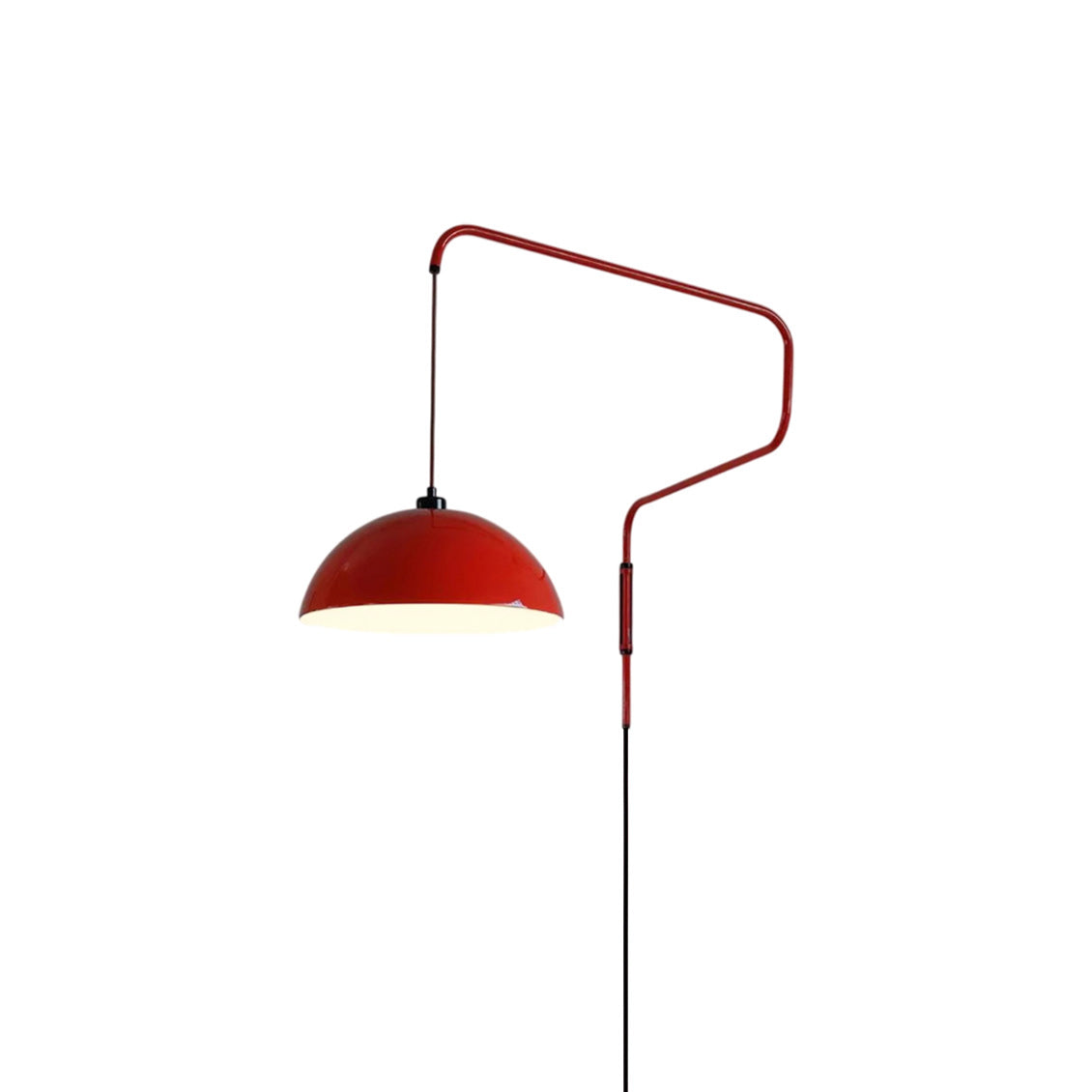 Lampă de perete geometrică cu conectare la priză - cu intensitate reglabilă, metal roșu/negru S/M/L