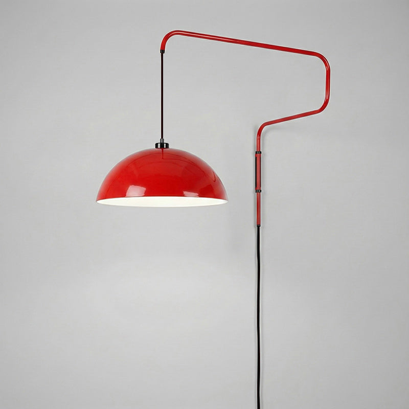 Lampă de perete geometrică cu conectare la priză - cu intensitate reglabilă, metal roșu/negru S/M/L