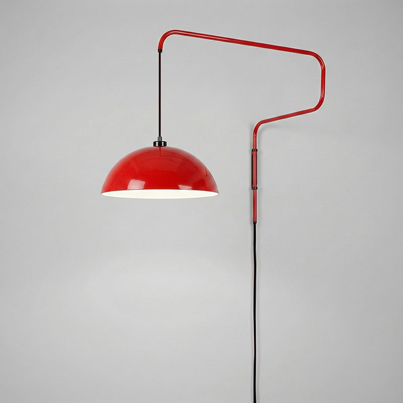 Lampă de perete geometrică cu conectare la priză - cu intensitate reglabilă, metal roșu/negru S/M/L