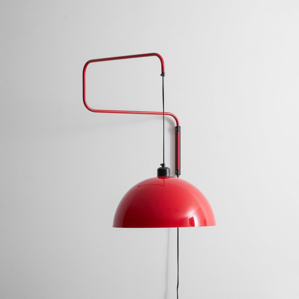 Lampă de perete geometrică cu conectare la priză - cu intensitate reglabilă, metal roșu/negru S/M/L