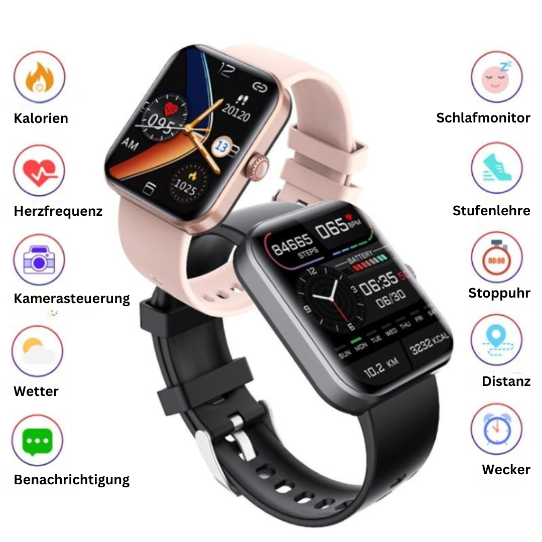 Smartwatch – nicht-invasive Blutzuckermessung, Blutdruck, Herzfrequenz und SpO2