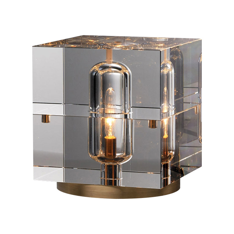 Veloria Modern Elegant Desk Lamp — Brass and Gold Finish, Crystal Accents