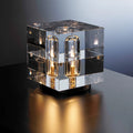 Veloria Modern Elegant Desk Lamp — Brass and Gold Finish, Crystal Accents