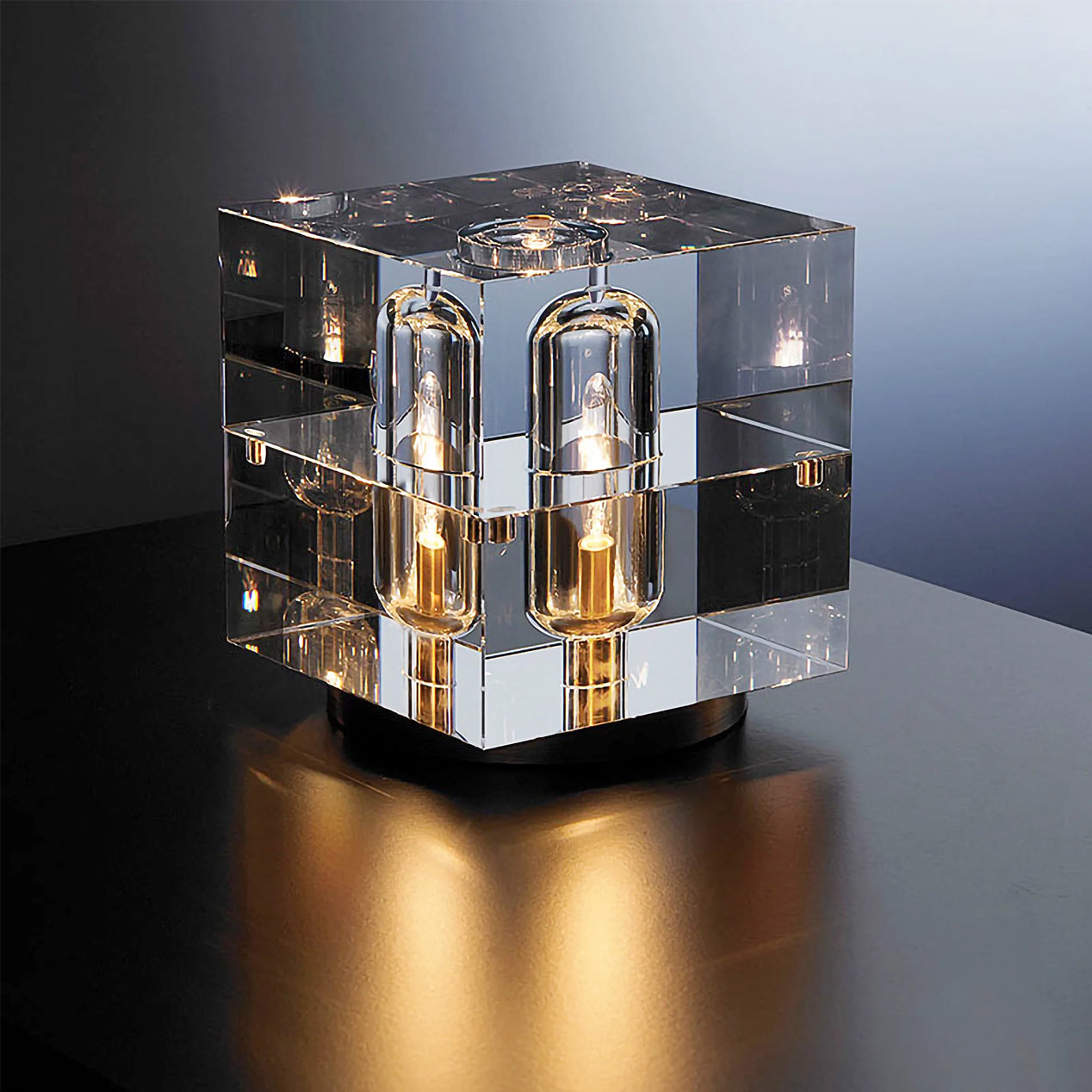 Veloria Modern Elegant Desk Lamp — Brass and Gold Finish, Crystal Accents