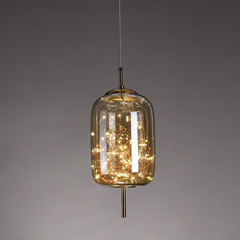 Nordic Luxury Design Glass LED Pendant Light — Sleek Ceiling Fixture