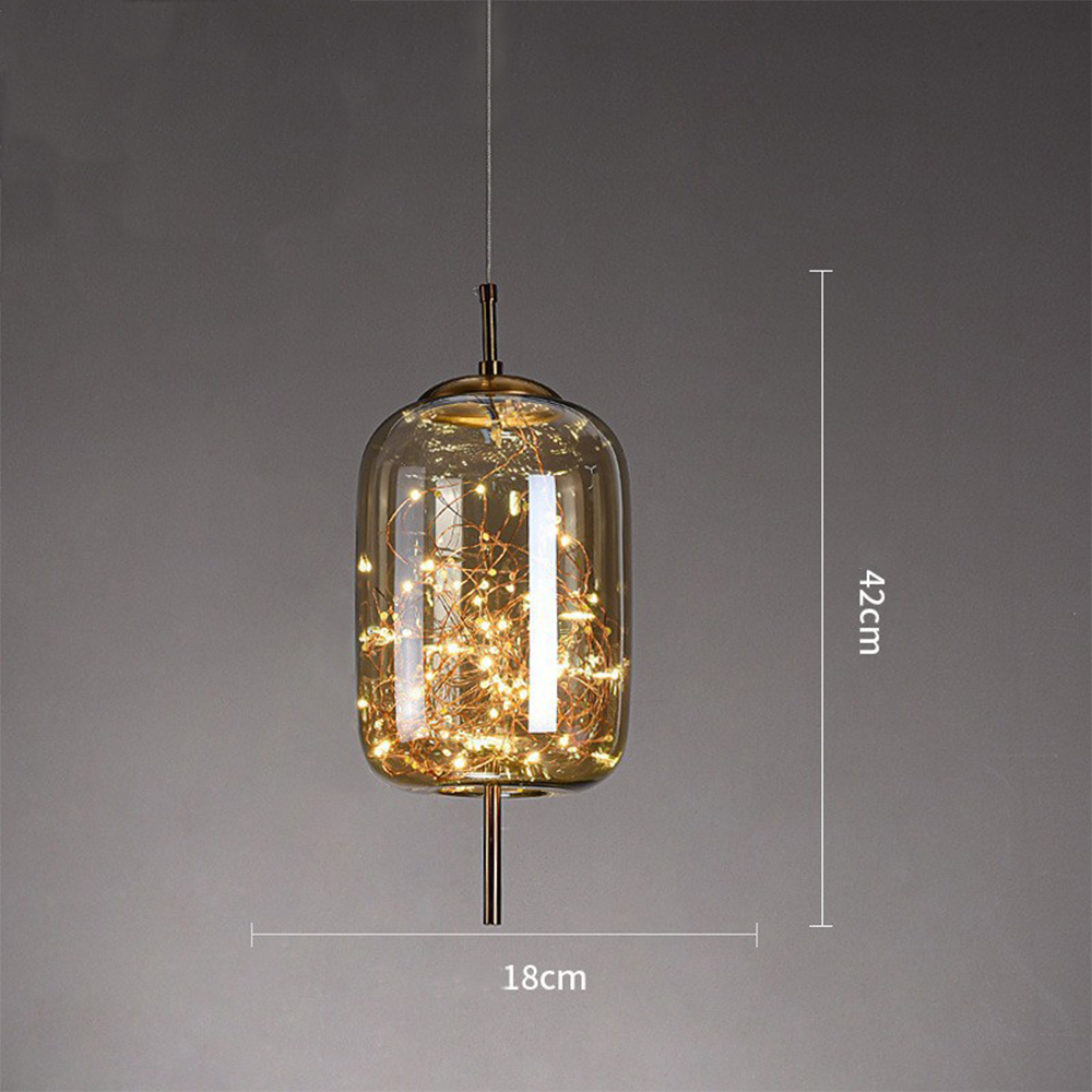 Nordic Luxury Design Glass LED Pendant Light — Sleek Ceiling Fixture