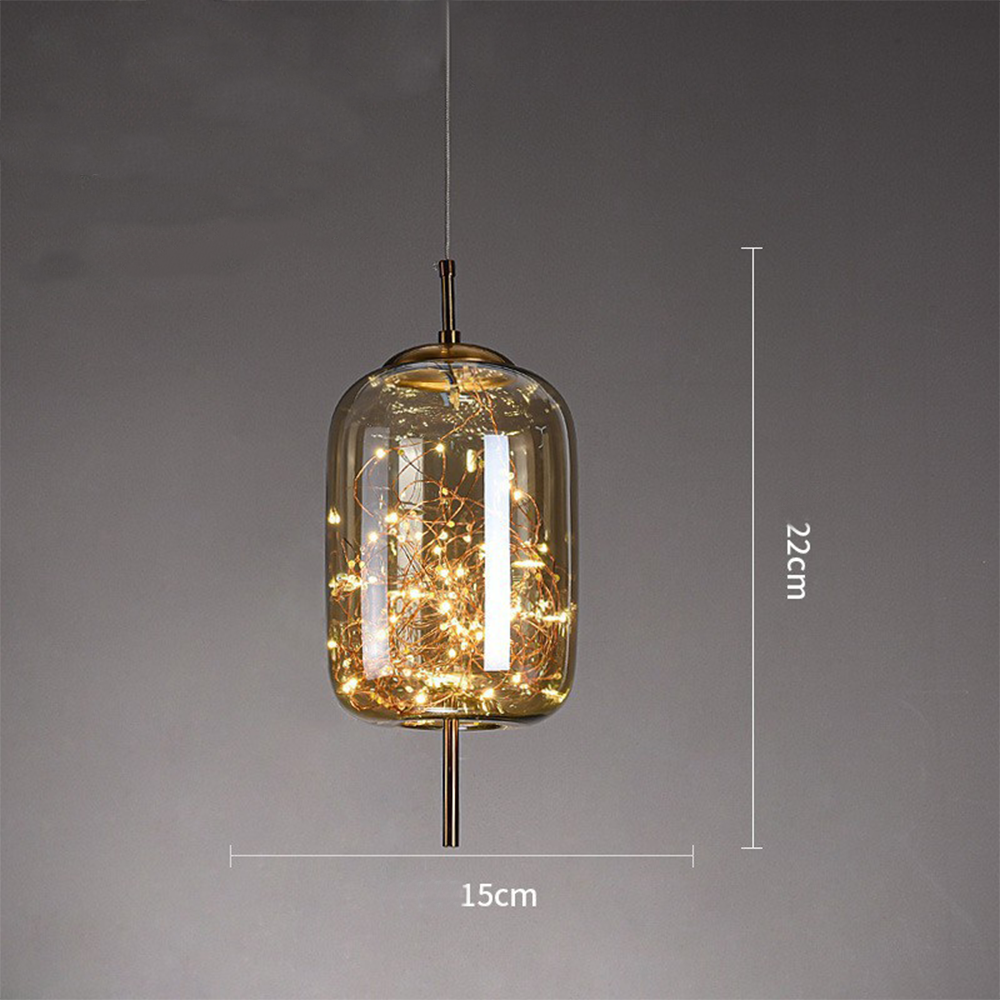 Nordic Luxury Design Glass LED Pendant Light — Sleek Ceiling Fixture