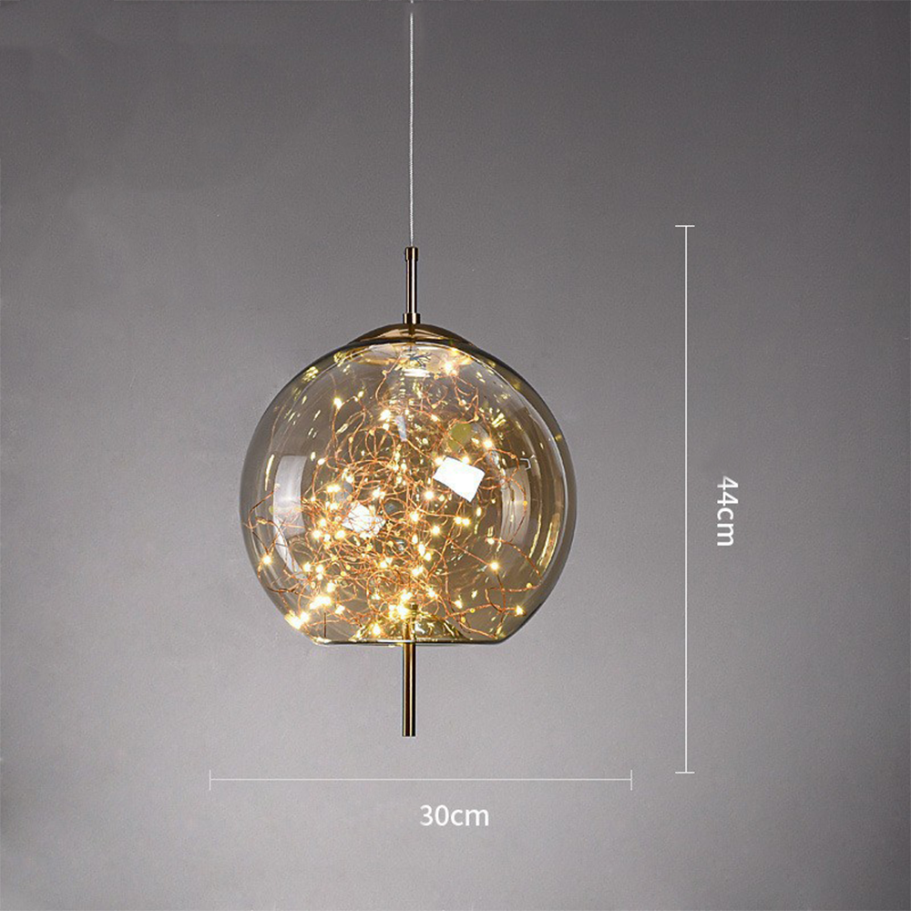 Nordic Luxury Design Glass LED Pendant Light — Sleek Ceiling Fixture