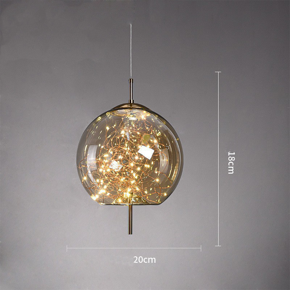Nordic Luxury Design Glass LED Pendant Light — Sleek Ceiling Fixture