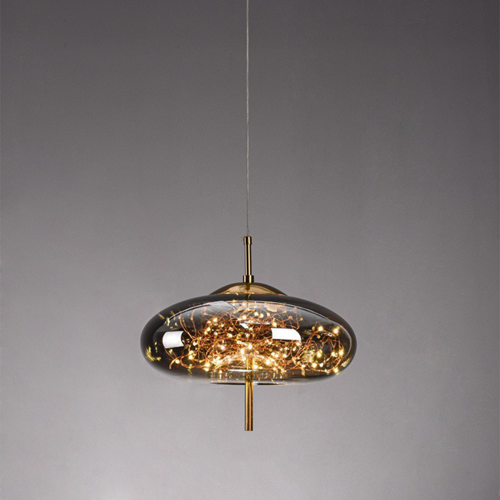 Nordic Luxury Design Glass LED Pendant Light — Sleek Ceiling Fixture