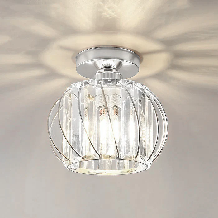 Nordic Glass Globe Pendant Light — Compact Profile, Minimalist Design