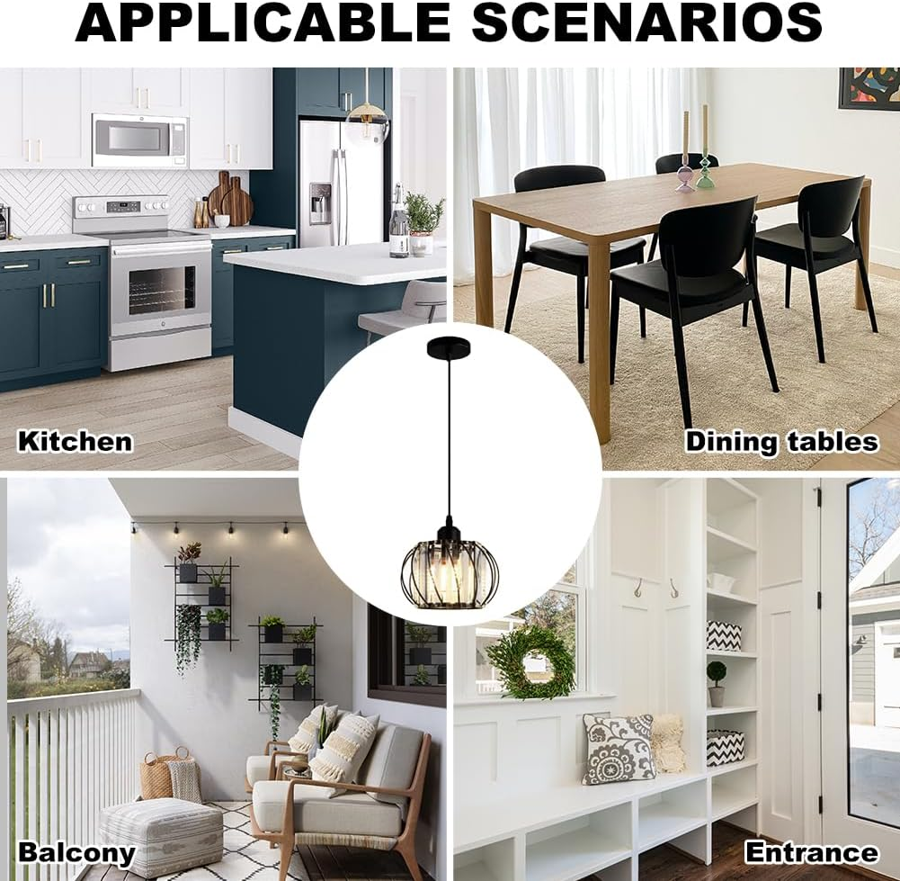 Nordic Glass Globe Pendant Light — Compact Profile, Minimalist Design