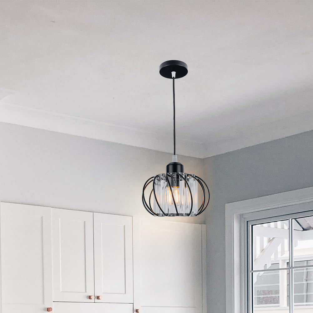Nordic Glass Globe Pendant Light — Compact Profile, Minimalist Design
