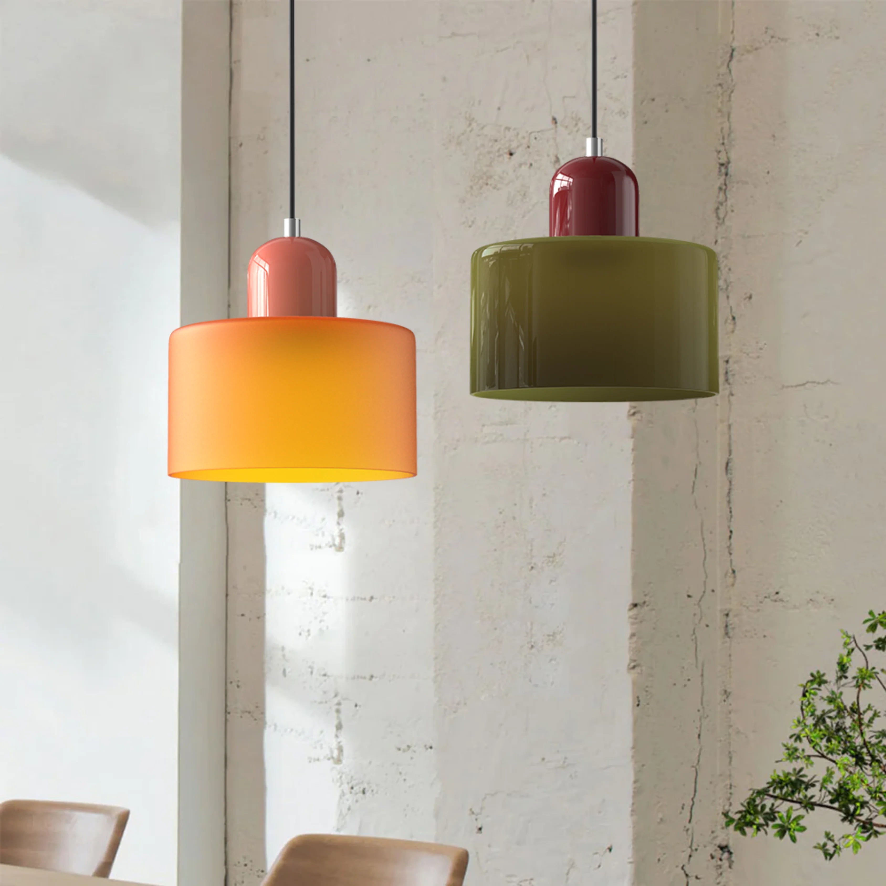 Modern Minimalist Colorful Glass Pendant Light
