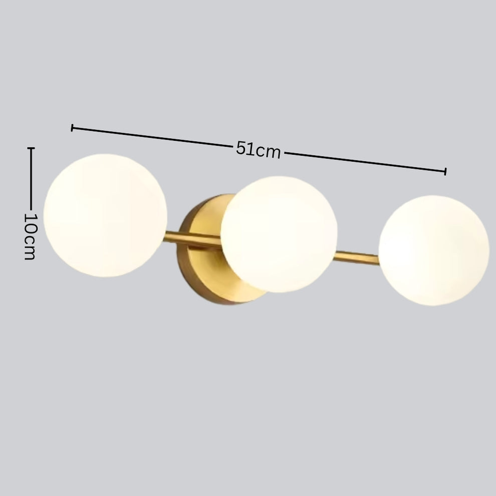 Modern Nordic Glass Ball Wall Light | Triple Globe Design | Wildoxy