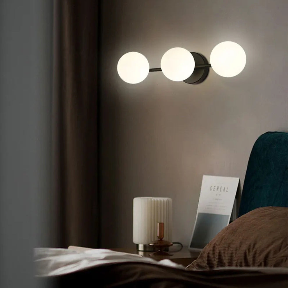 Modern Nordic Glass Ball Wall Light | Triple Globe Design | Wildoxy