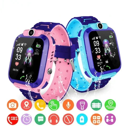 Montre connectée GPS pour enfants - Étanche, bouton SOS, mode école