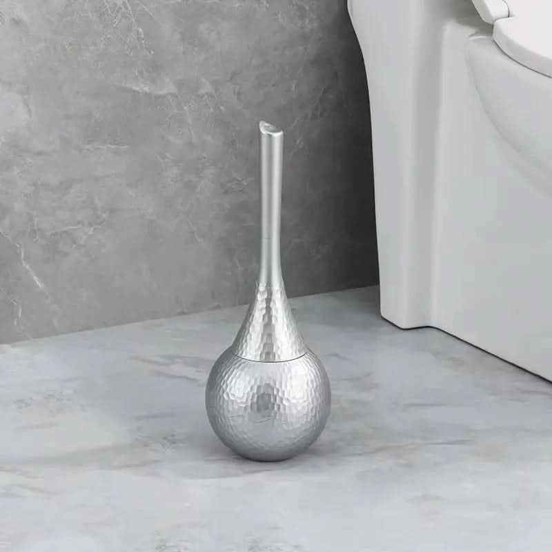 Nova Bristle Gold Finish Toilet Brush — Sculptural Ergonomic Design