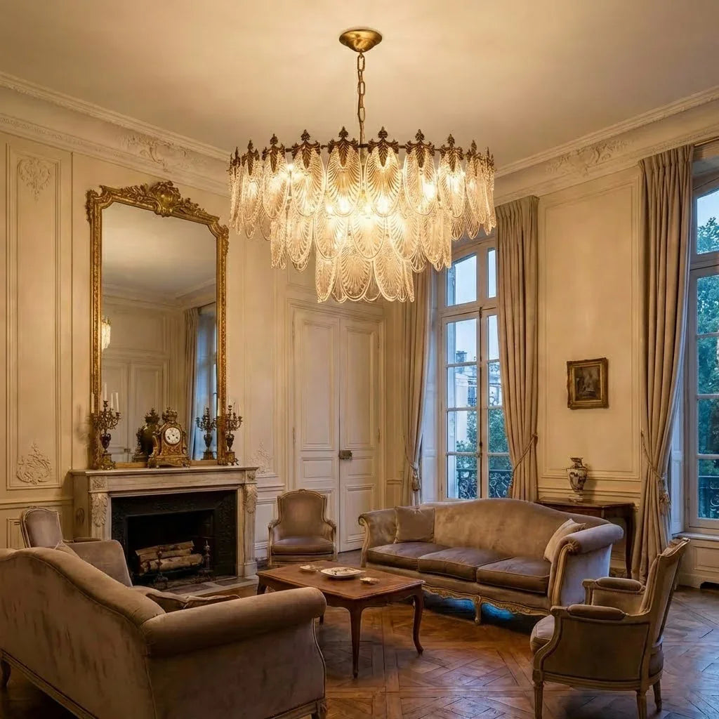 Golden Foliage Crystal Chandelier | wildoxy