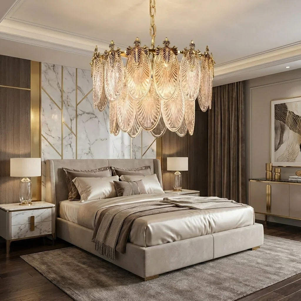 Golden Foliage Crystal Chandelier | wildoxy