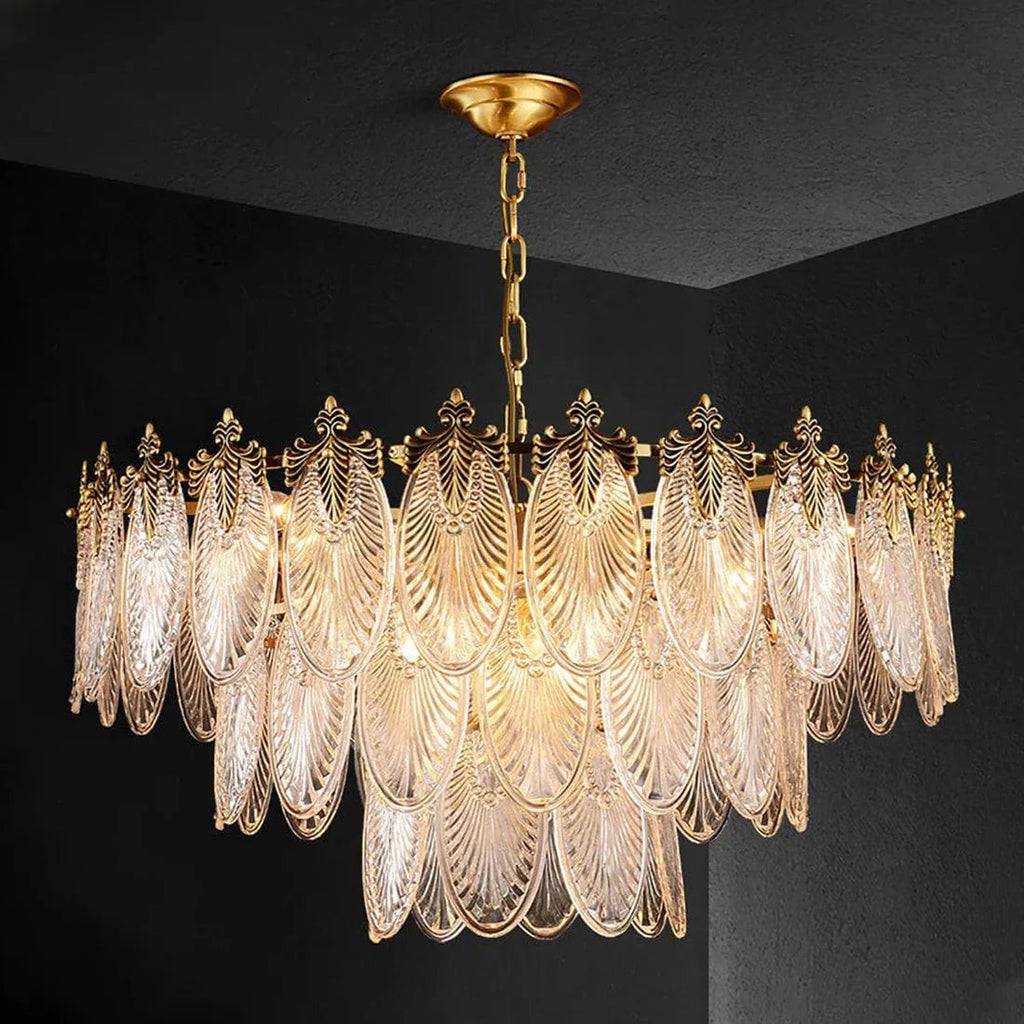 Golden Foliage Crystal Chandelier | wildoxy