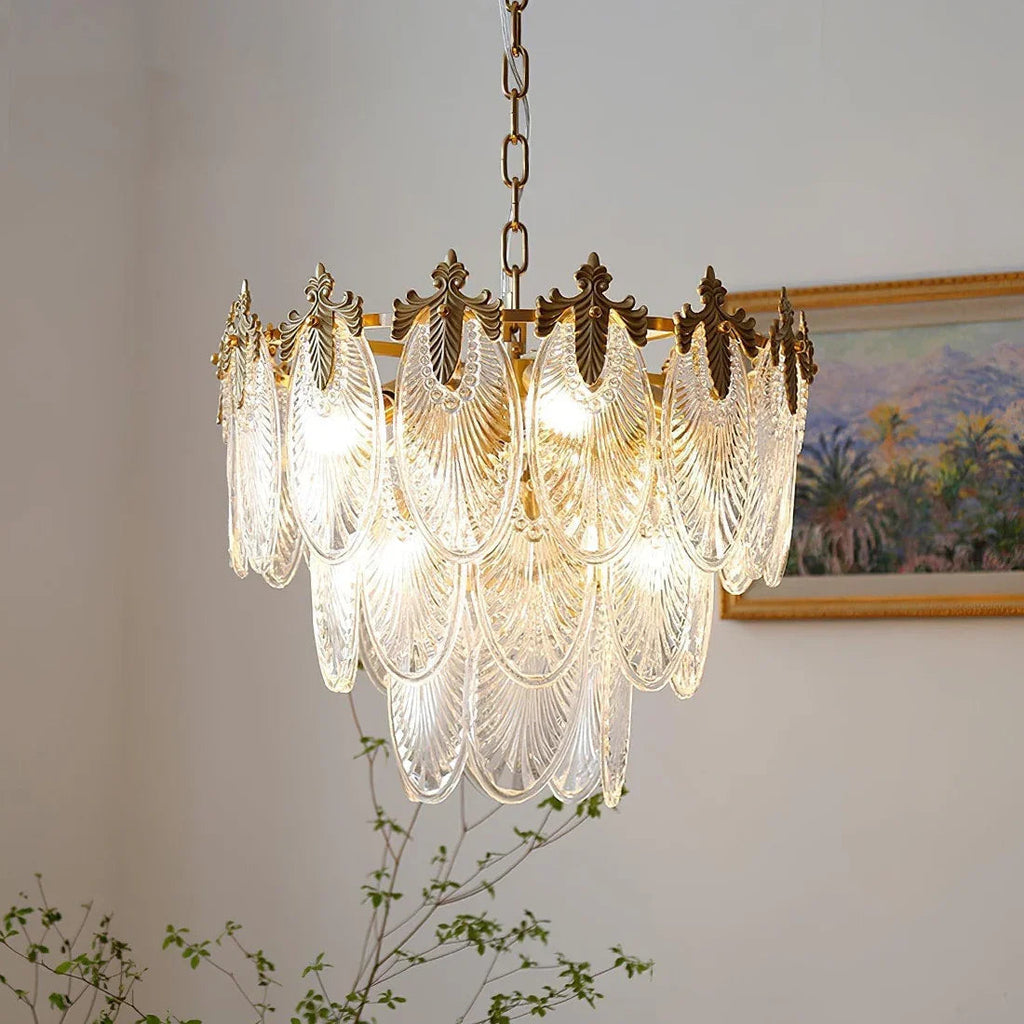 Golden Foliage Crystal Chandelier | wildoxy